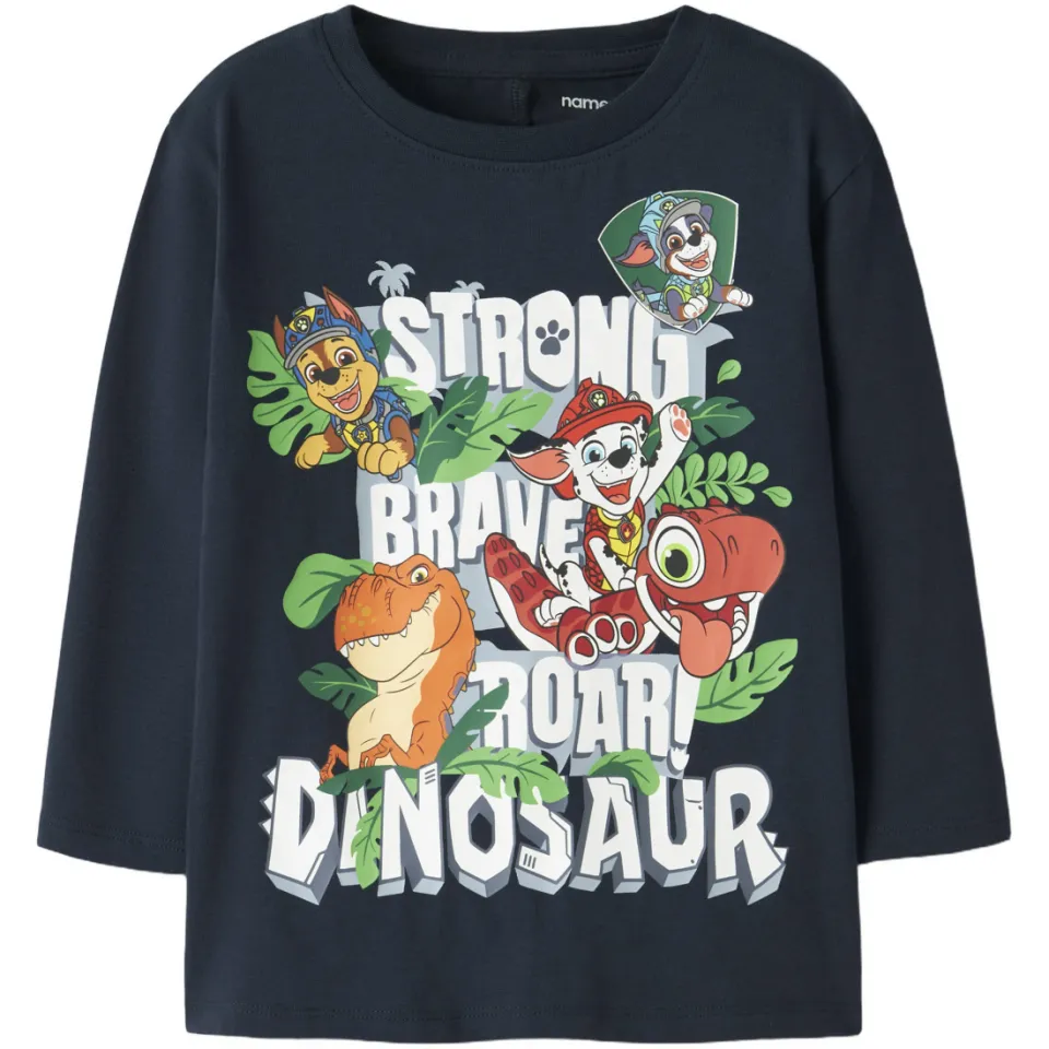 NAME IT MINI longsleeve met print donkerblauw, foto 2