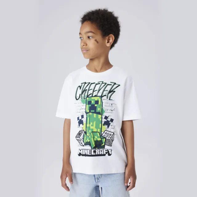 NAME IT Minecraft T-shirt wit