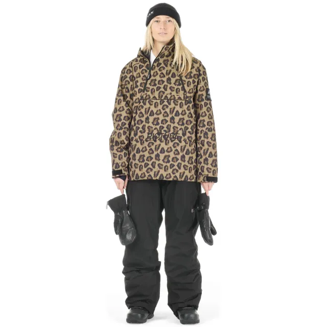 Picture Luma ski anorak - beige/panterprint