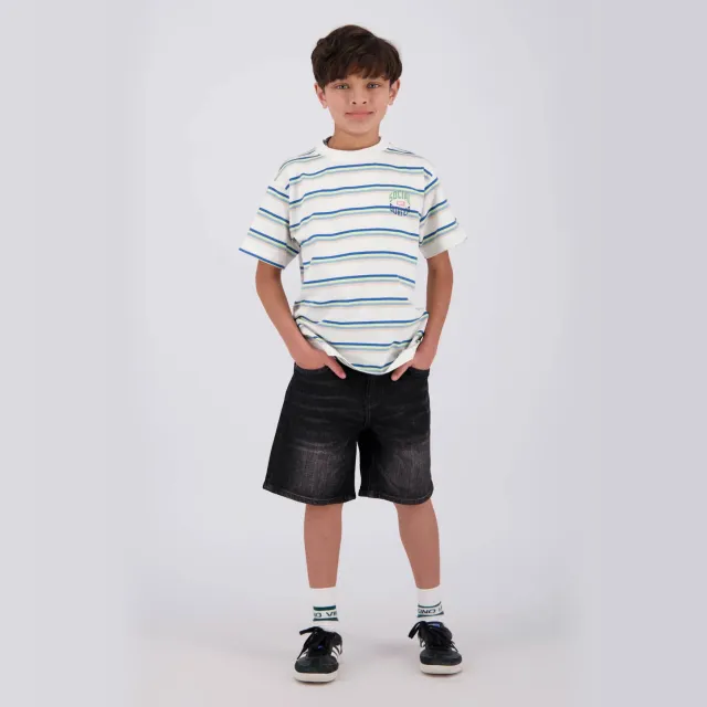 Vingino Haru gestreepte t-shirt wit Wit/multicolor