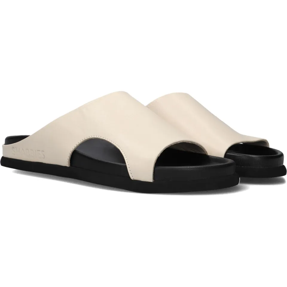 Shabbies Amsterdam Inga Close slipper Leer Gebroken wit, foto 4