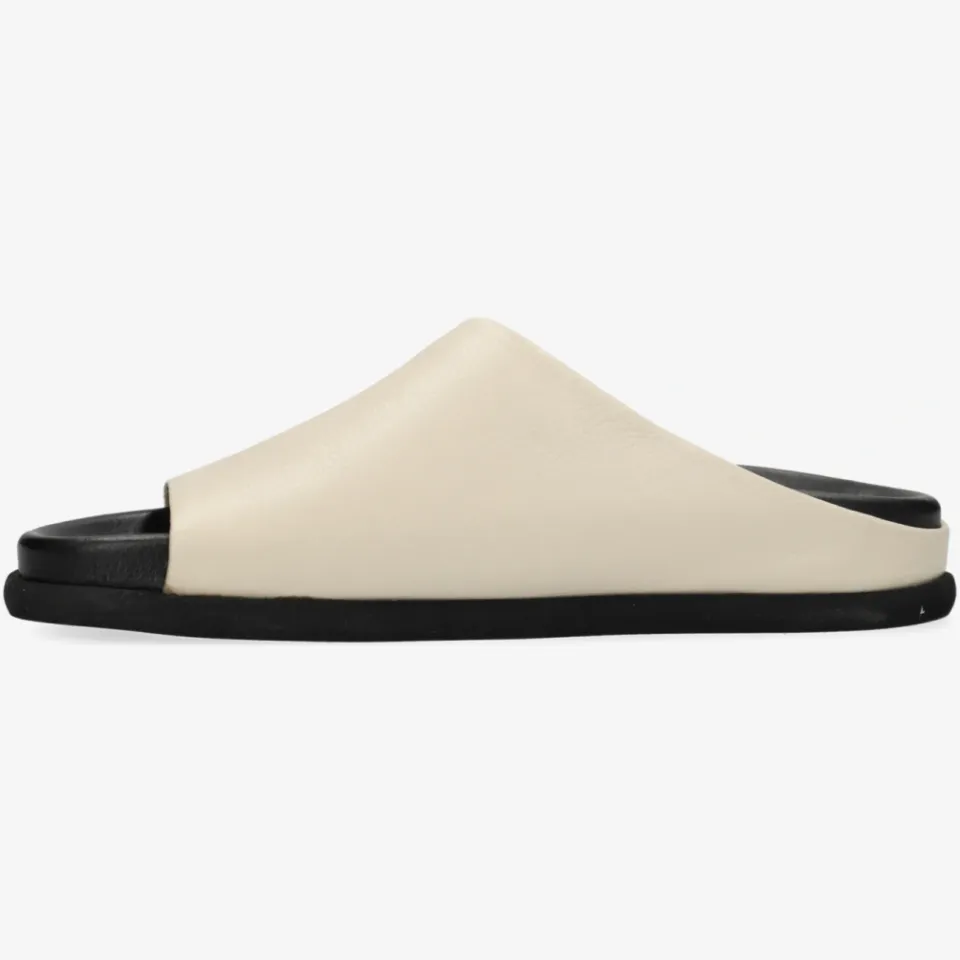 Shabbies Amsterdam Inga Close slipper Leer Gebroken wit Off White