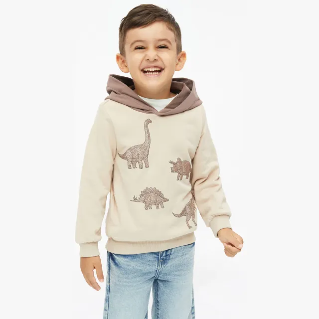 s.Oliver sweater met print - beige Beige/bruin