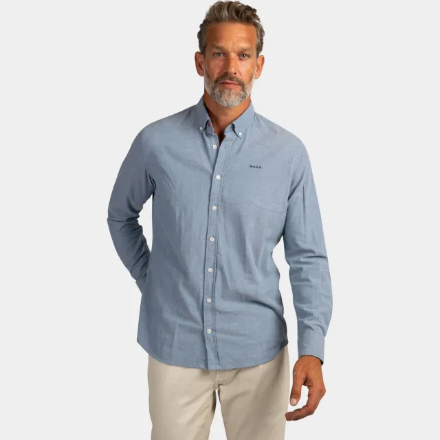 New Zealand Auckland regular fit casual overhemd - capri blauw CAPRI BLUE