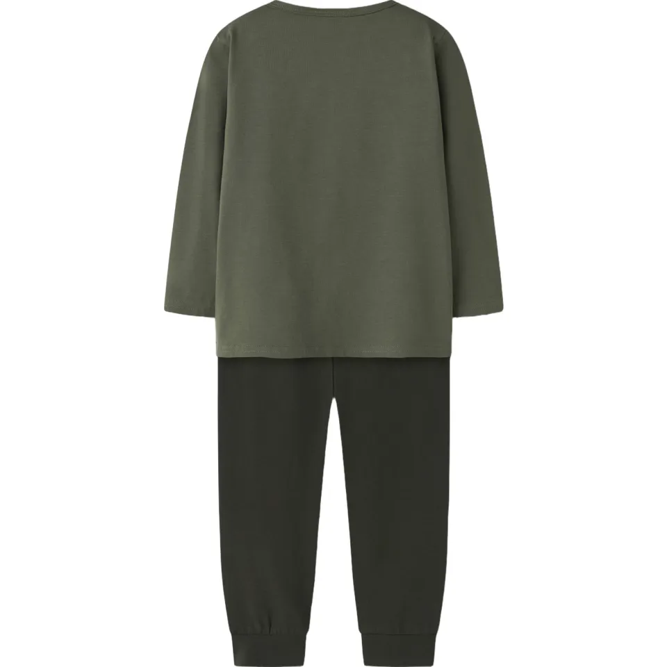 NAME IT MINI pyjama 2-delig donkergroen lichtgroen, foto 2