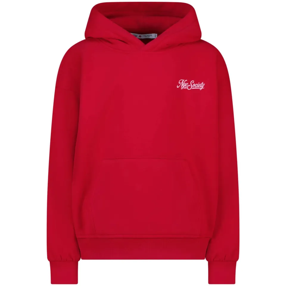 America Today hoodie met backprint - rood, foto 2