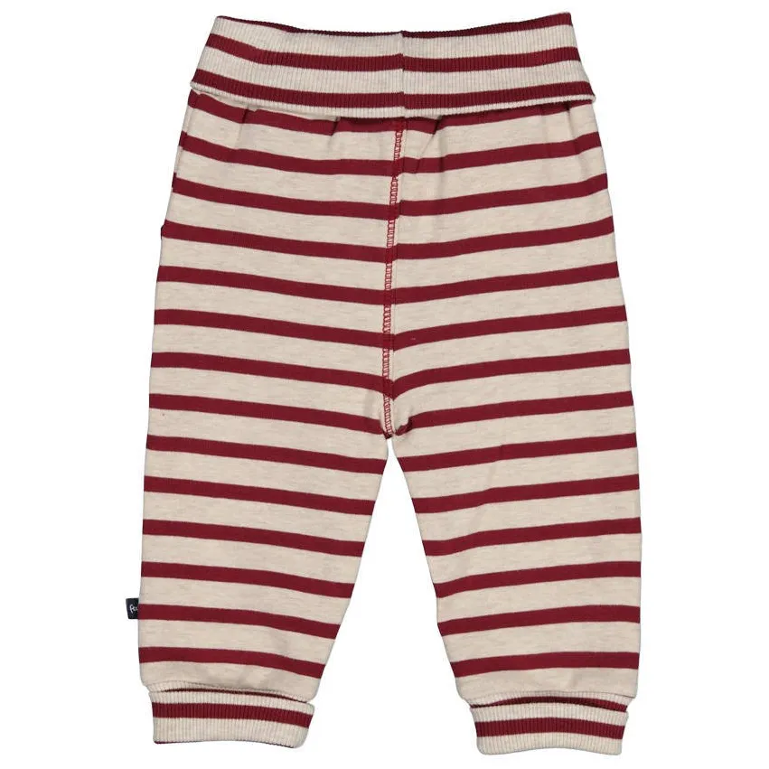 Feetje Built for Fun gestreepte broek bordeaux