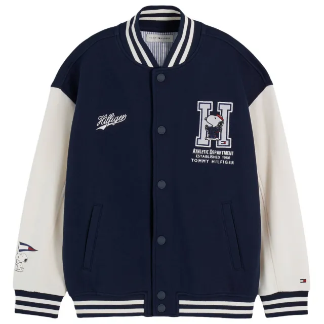 Tommy Hilfiger x Peanuts Snoopy bomberjack donkerblauw wit, foto 2