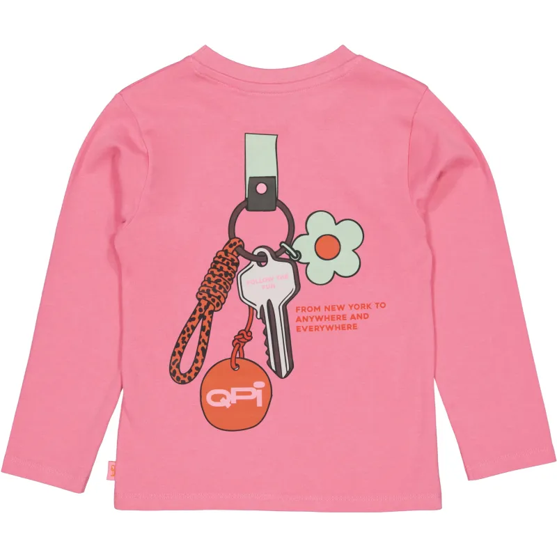 QPI longsleeve met backprint roze, foto 3