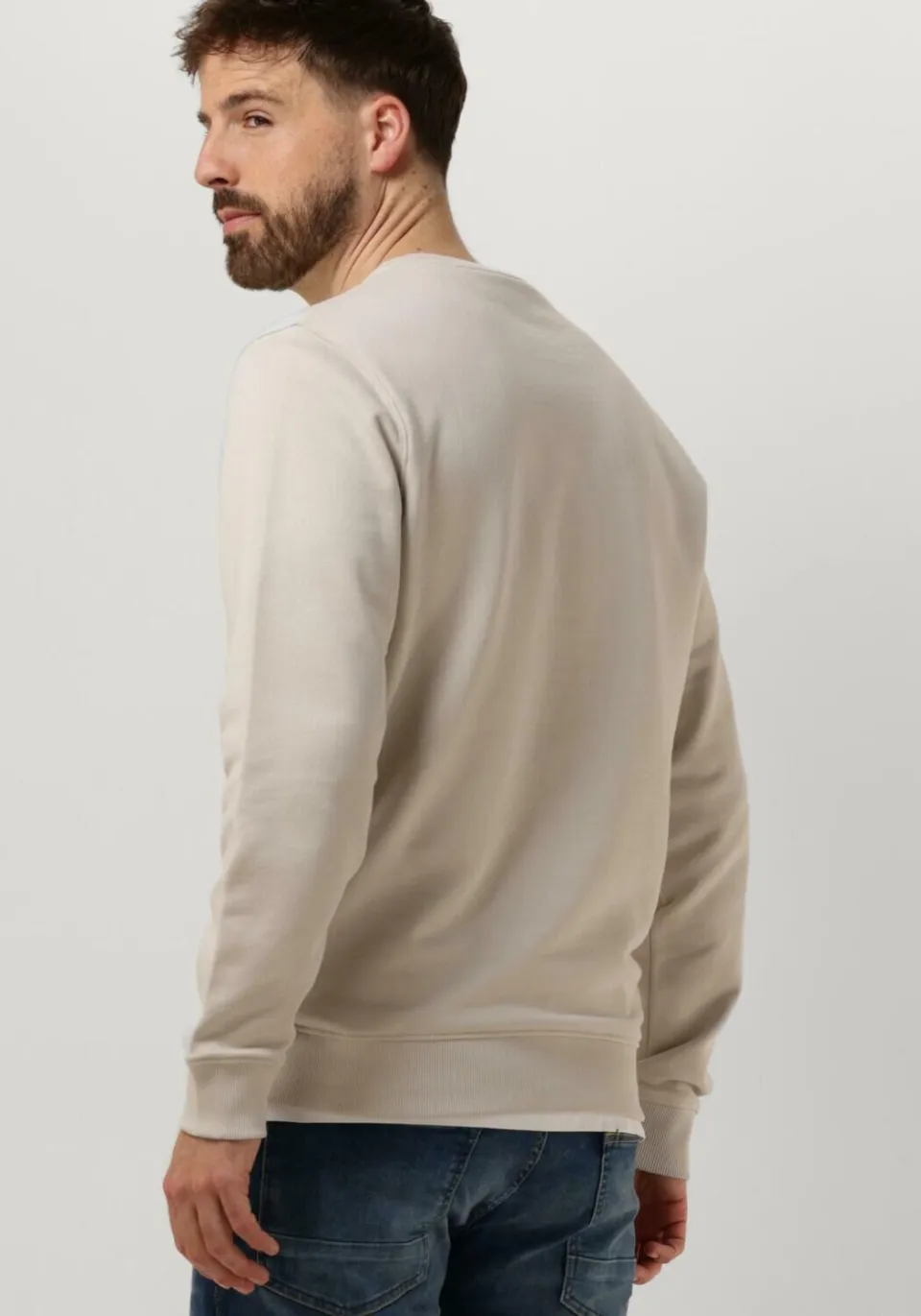Lyle & Scott Heren Truien & Vesten Crew Neck Sweatshirt - Beige, foto 3