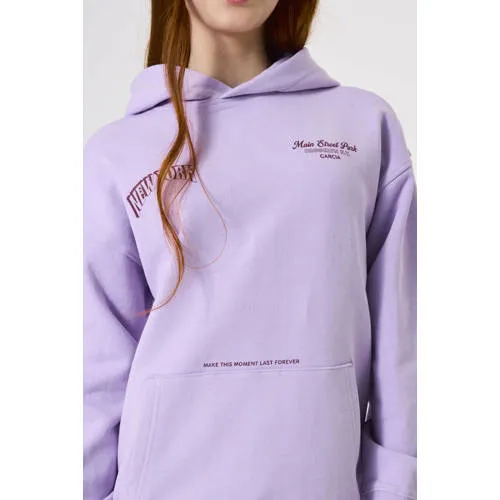 Garcia hoodie met backprint lila, foto 6