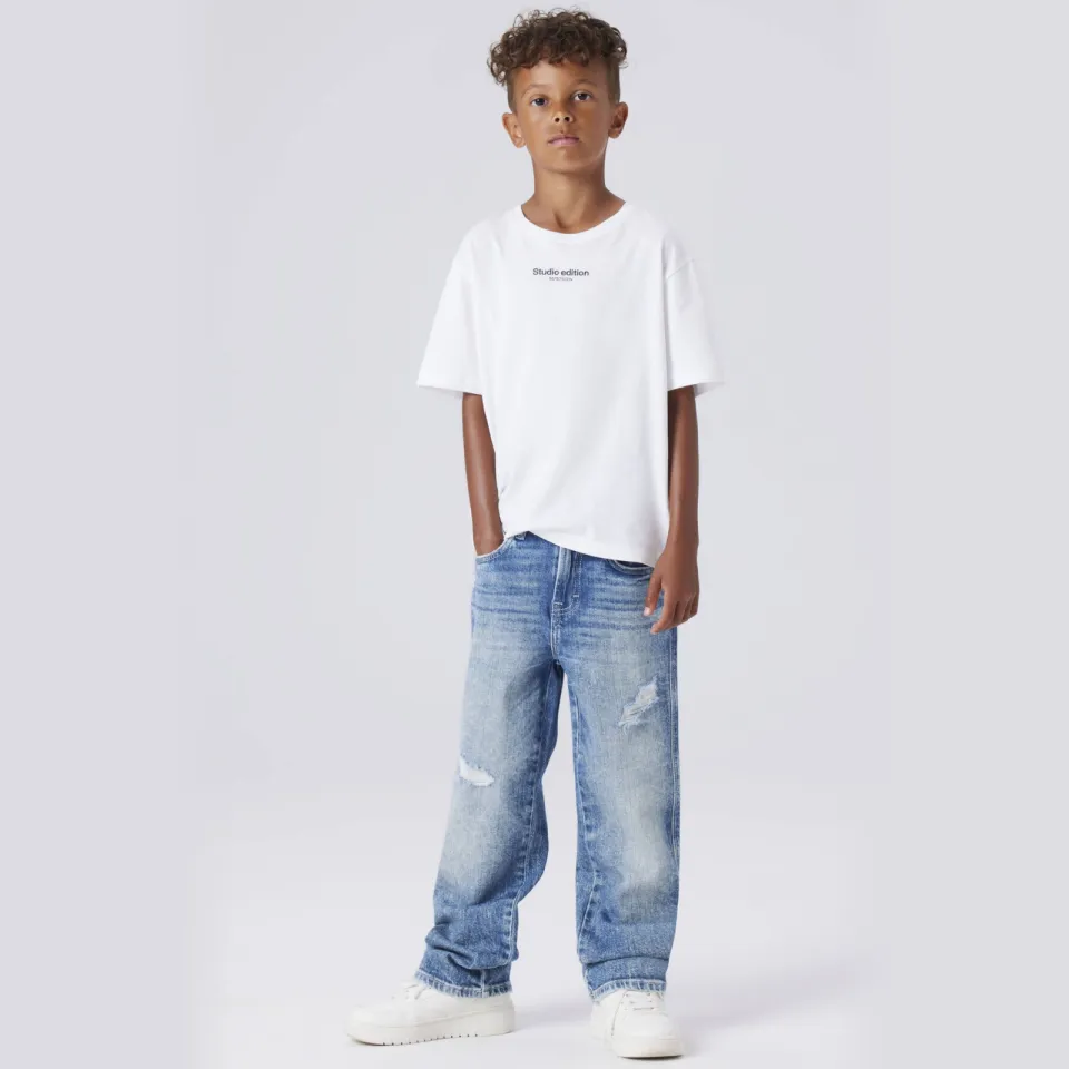 NAME IT KIDS barrel jeans medium blue denim
