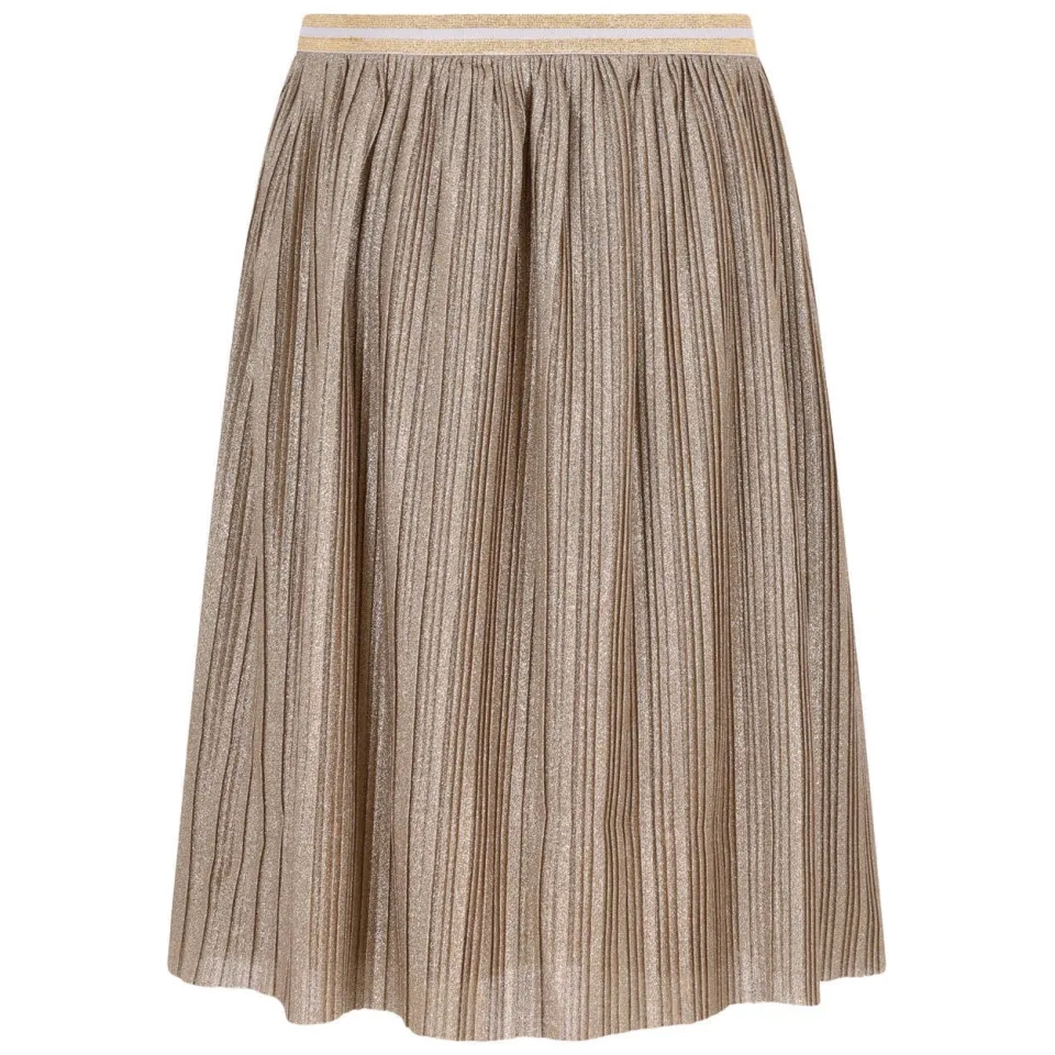 Like Flo midi plissé rok met glitters goud, foto 3