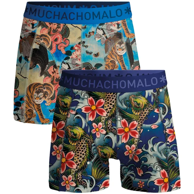 Muchachomalo Heren 2-pack Boxershorts Irezumi Veelkleurig