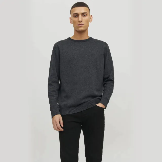 Jack & Jones ESSENTIALS pullover gebreid antraciet