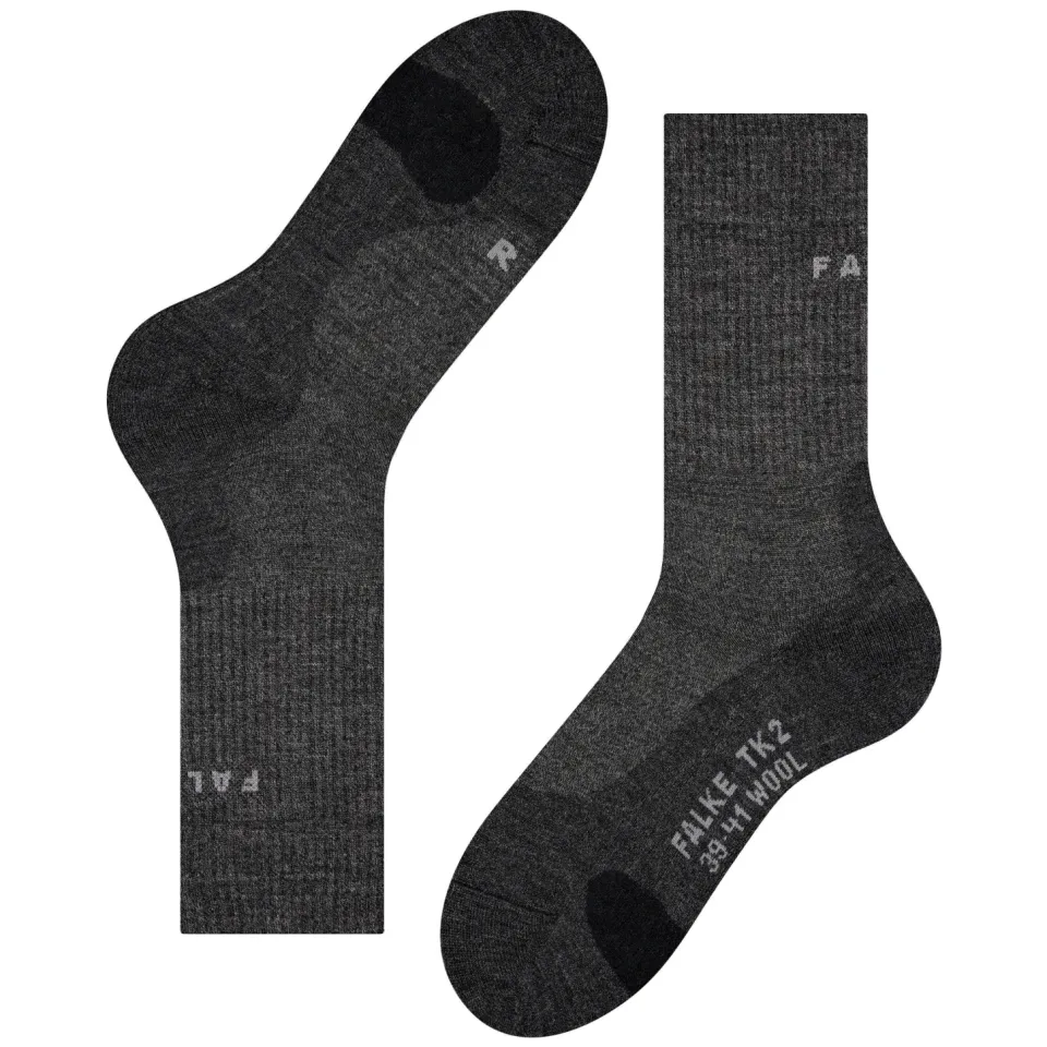 Falke TK2 Wool wandelsok antraciet, foto 4