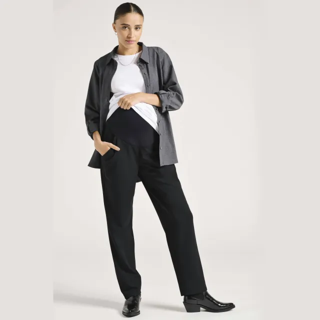 Only Maternity zwangerschaps casual broek zwart