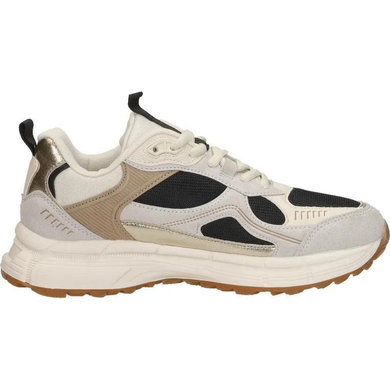 Sub55 lage sneakers beige textiel