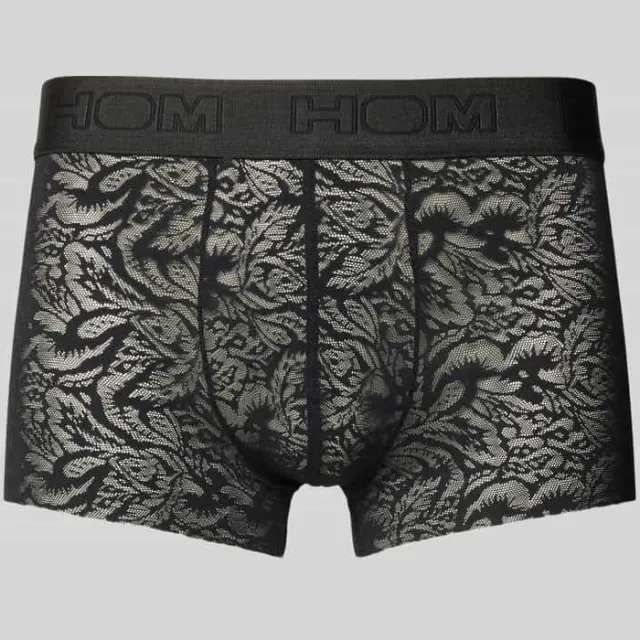 HOM Boxershort met elastische band met logo zwart