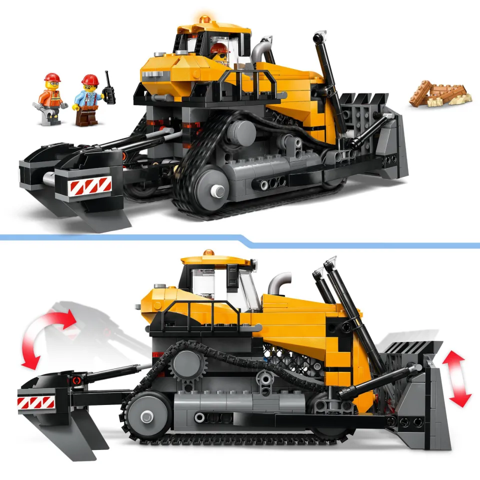 Lego City Gele Bulldozer, Bouwplaatsvoertuig 60466, foto 6