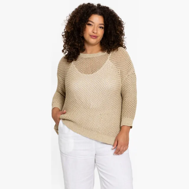 Yoek top goud met lurex