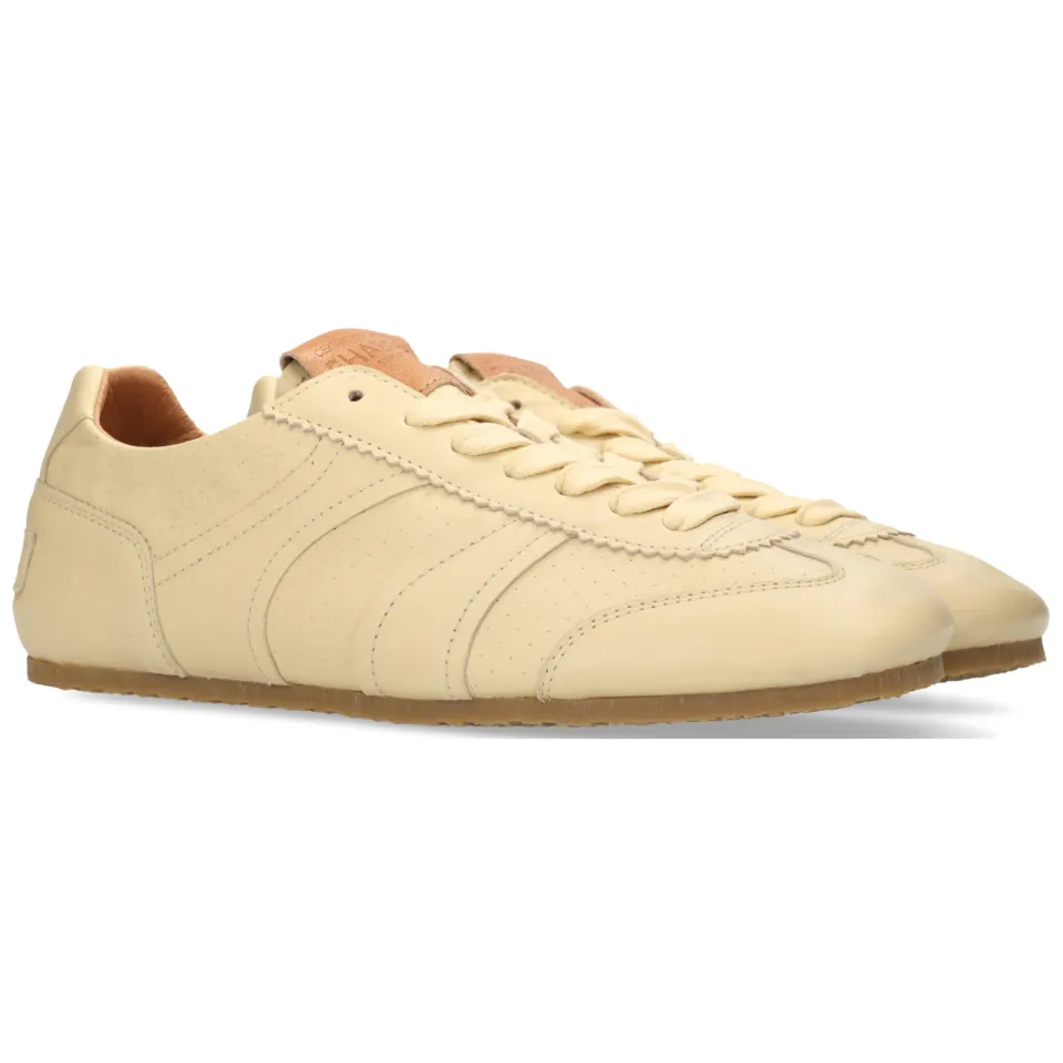 Shabbies Amsterdam Ciska Base leren sneakers lichtgeel pastel yellow, foto 5