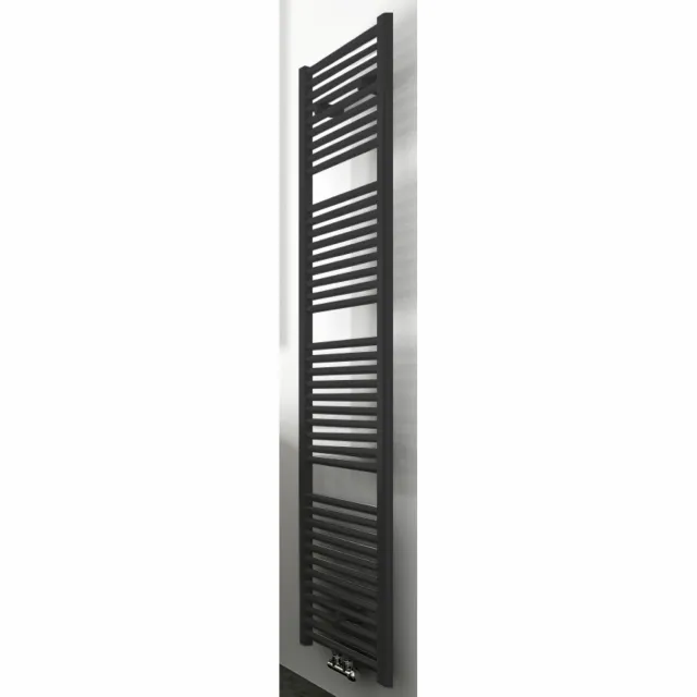Wiesbaden Radiator Wiesbaden Elara 181,7x45 cm Midden-Onder Aansluiting Mat Zwart (830 Watt)