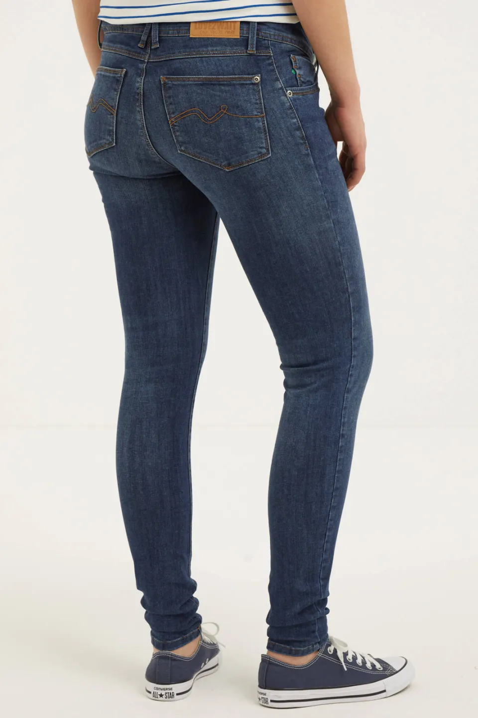 LOVE2WAIT low waist skinny zwangerschapsjeans met katoen donkerblauw, foto 3
