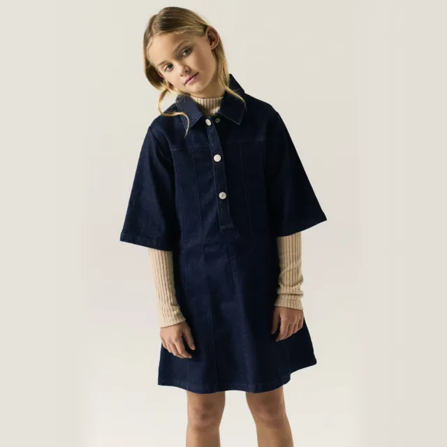 NAME IT midi spijkerjurk donkerblauw Dark blue denim