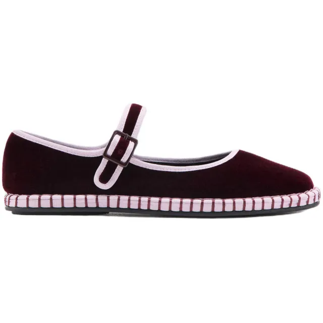 Mango Kids ballerina's - donkerrood/lichtroze