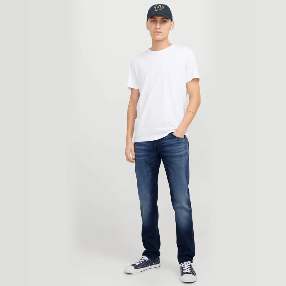 Jack & Jones JEANS INTELLIGENCE gebreide tapered jeans - blue denim, foto 3