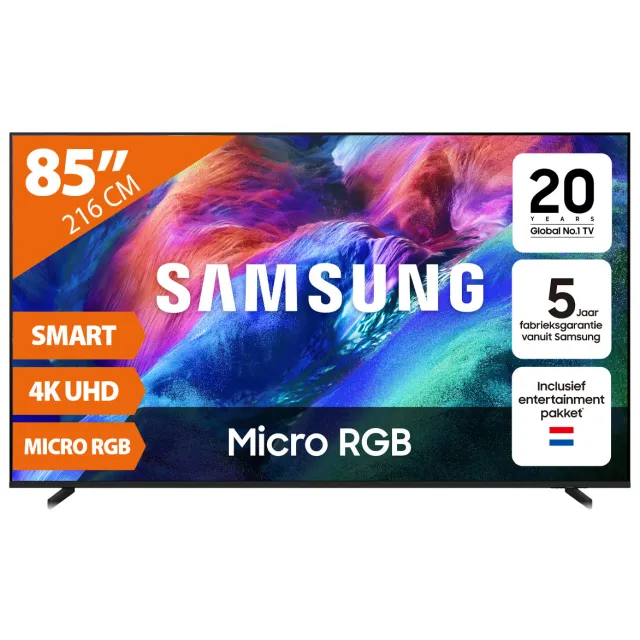 Samsung MRE85R85H micro RGB 4K tv 85 inch zwart, foto 2