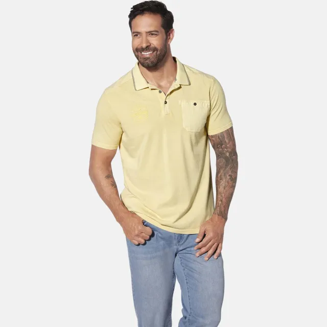 Jan Vanderstorm polo Plus Size GUNHELM lichtgeel