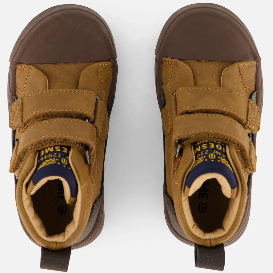 Shoesme klittenband hoge sneakers cognac, foto 4