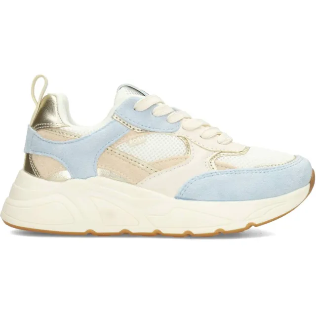 POSH by Poelman Rosie chunky sneakers ecru/lichtblauw