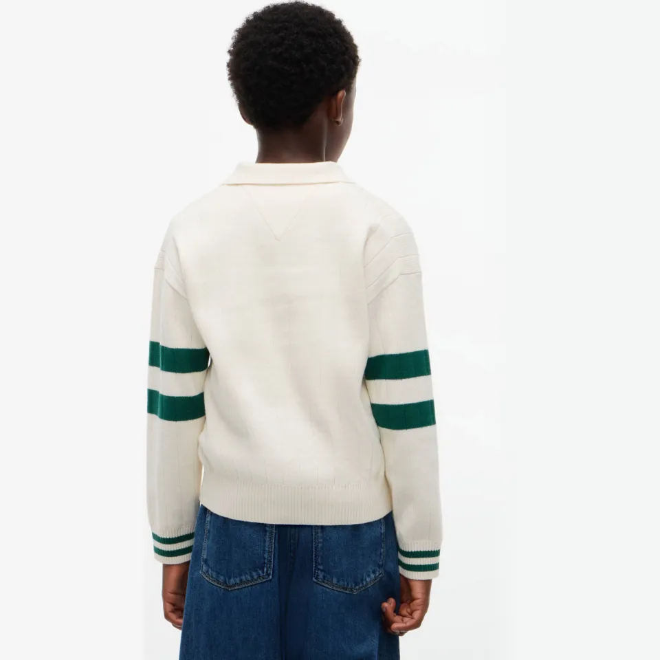 Tommy Hilfiger sweater - ecru/donkergroen, foto 4