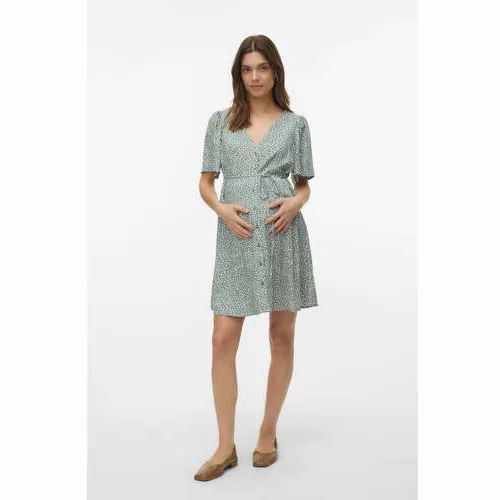 Vero Moda Maternity zwangerschapsjurk grijsgroen Grijsgroen/wit