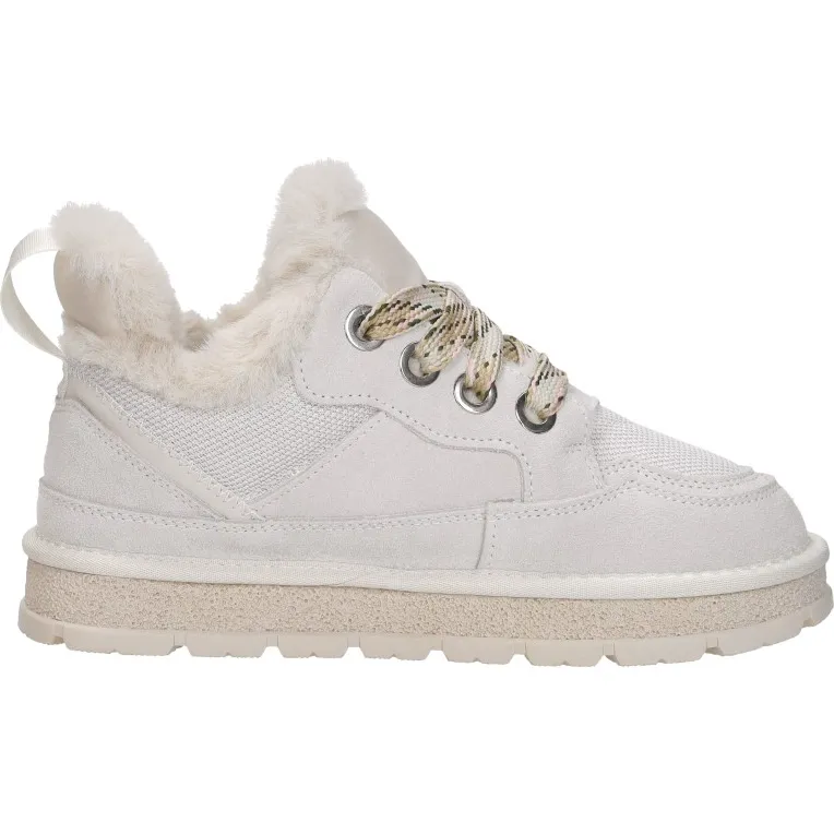 Shoecolate lage veterschoenen gebroken wit