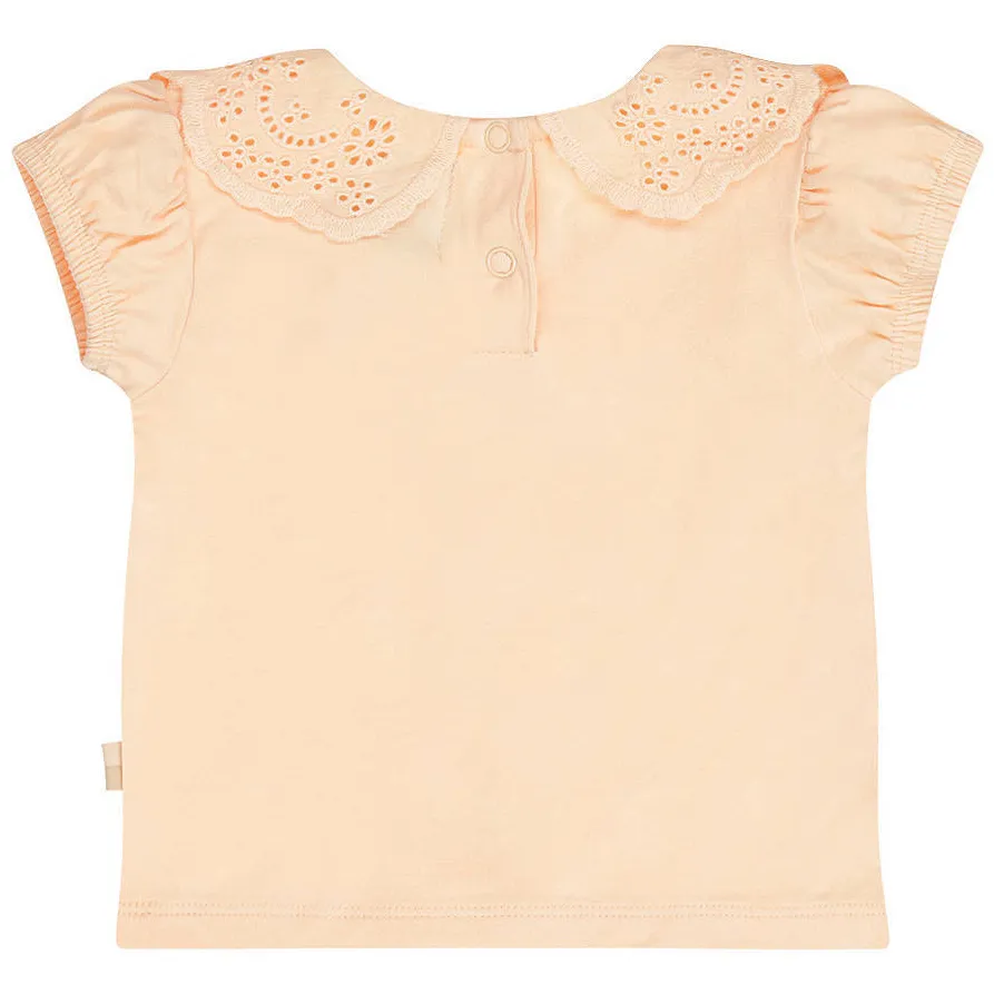 Dirkje T-shirt oranje broderie, foto 4