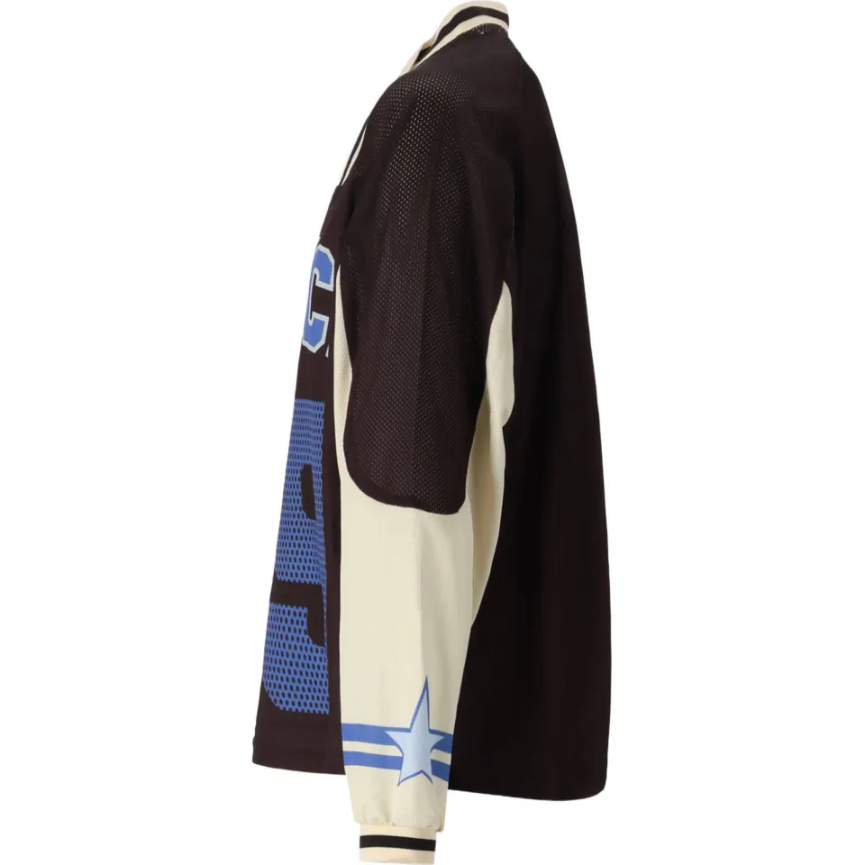 Retour Jeans longsleeve met tekstprint bruin beige blauw, foto 3