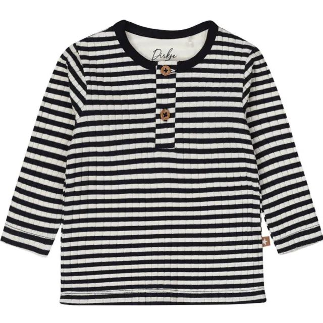 Dirkje gestreepte longsleeve blauw/wit