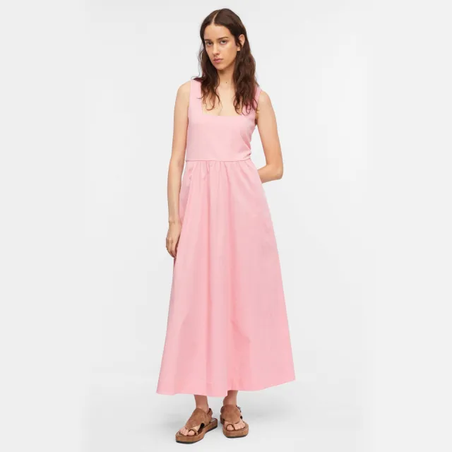 Comma maxi-jurk roze Felroze