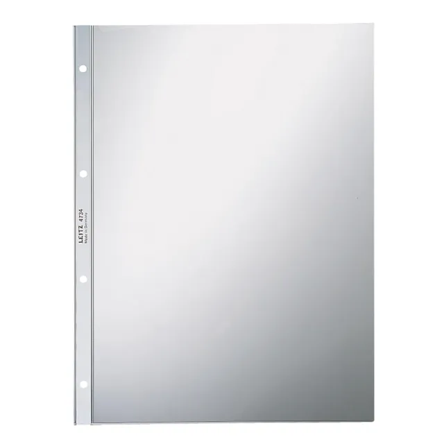 Leitz Showtas leitz premium standaard copy safe 0.09mm 4-gaats pvc a4 glashelder 100 stuks
