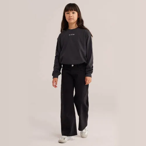 WE Fashion sweater met backprint - antraciet, foto 3