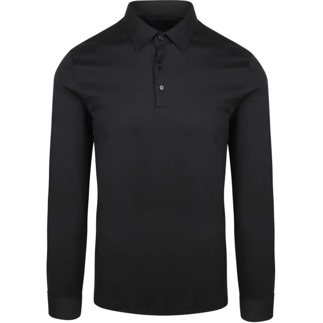 Desoto T-shirt Desoto Longsleeve Poloshirt Essential Black zwart