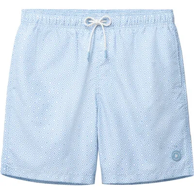 Shiwi men mike swim shorts 7 inch geo square 1426107618 6554 blue harbor geo square Lichtblauw