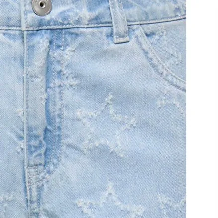 Only jeansshort lichtblauw met sterrenprint light blue denim, foto 4