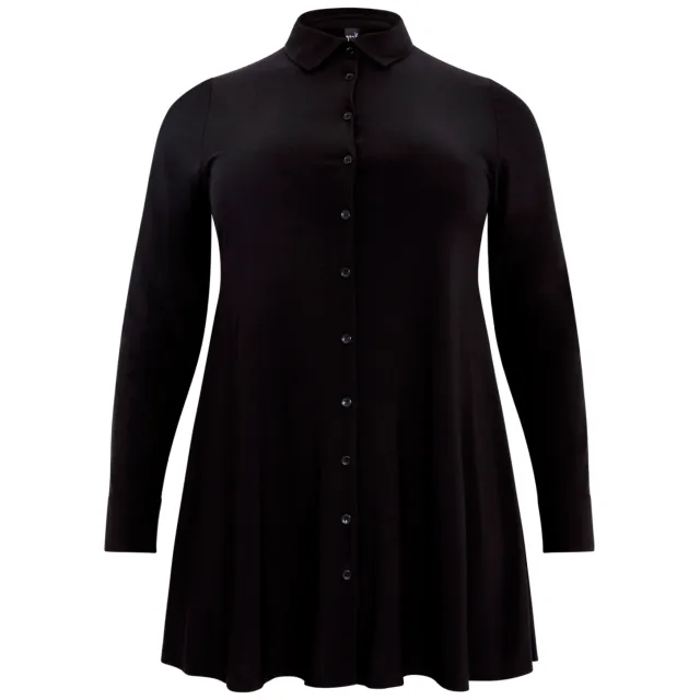 Yoek A-lijn blouse zwart, foto 2