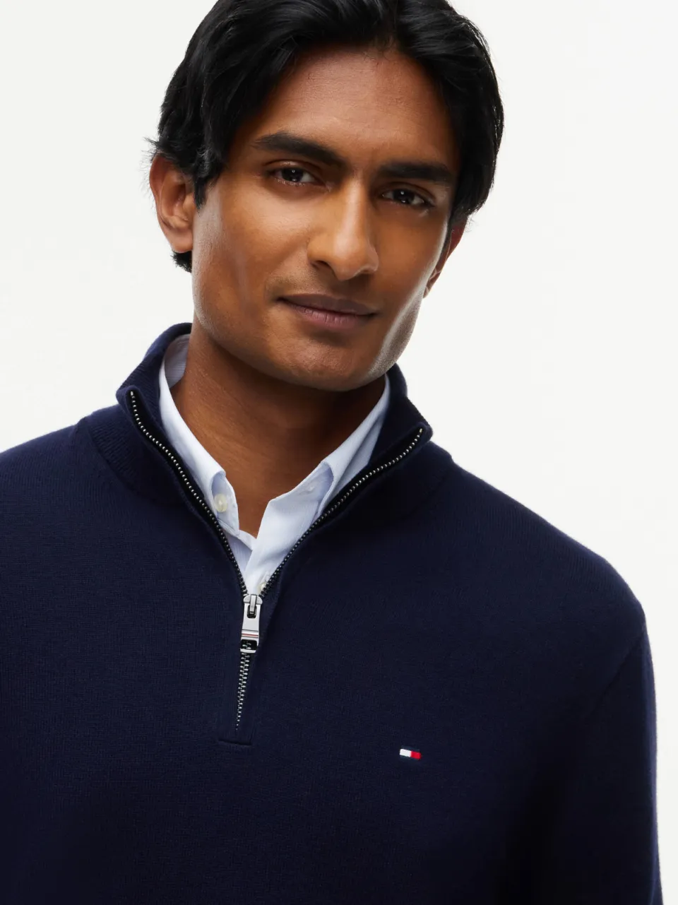 Tommy Hilfiger gebreide trui met kasjmier - donkerblauw, foto 4