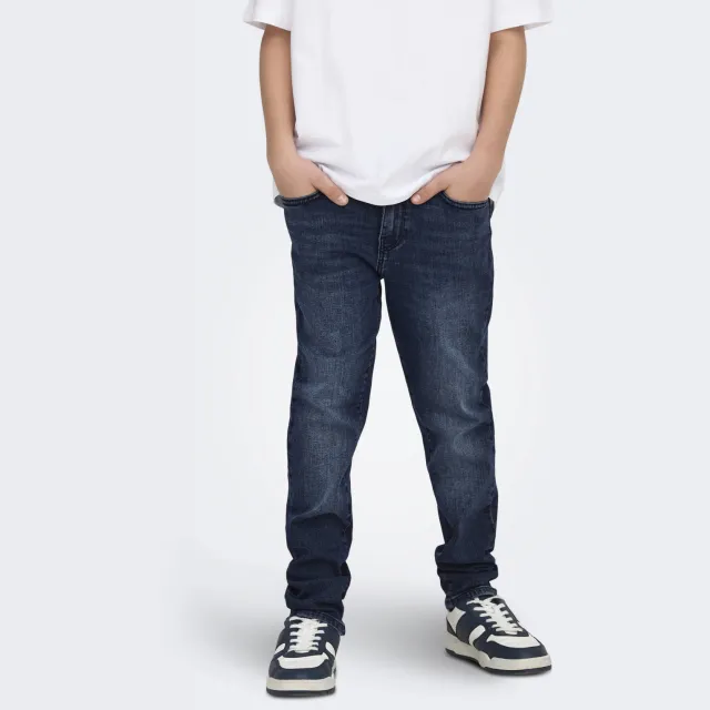 Only & Sons JUNIOR slim fit jeans met backprint dark blue denim, foto 4
